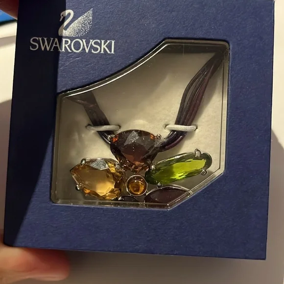 Signed/ Swarovski Crystal/ Flower/ Heritage Pendant/Necklace- brand new in box